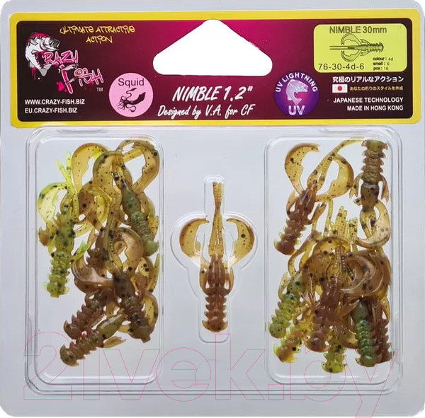 Изображение товара Мягкая приманка Crazy Fish Nimble / 76-30-4d-6