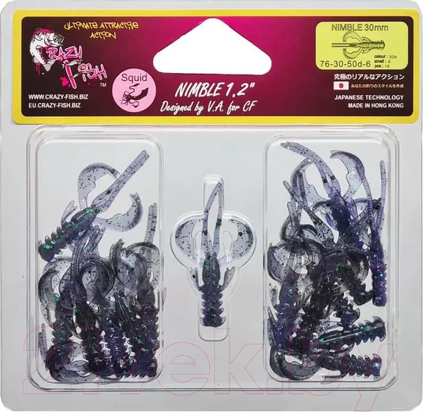 Изображение товара Мягкая приманка Crazy Fish Nimble / 76-30-50d-6
