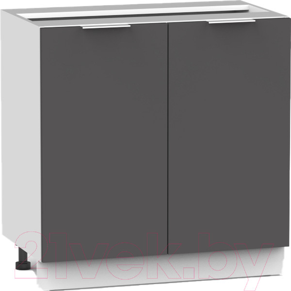 Изображение товара Шкаф-стол кухонный Интермебель Микс Топ ШСР 850-3-800 без столешницы (графит серый)