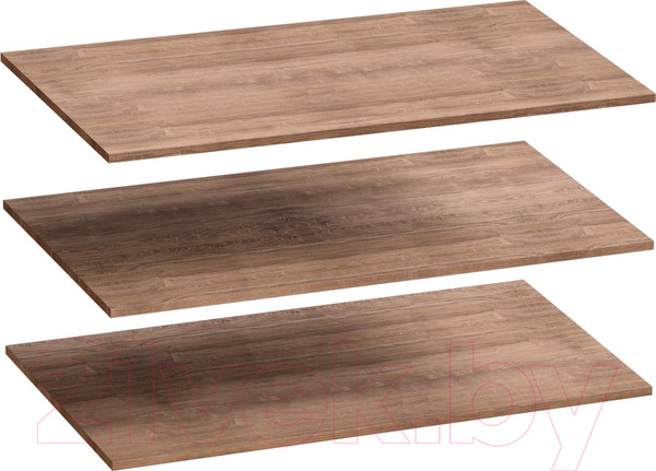 Изображение товара Комплект полок для корпусной мебели Мебельград Для 2-х дверного шкафа Соренто 51x95.3  (дуб стирлинг/кофе структурный матовый)