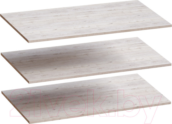 Изображение товара Комплект полок для корпусной мебели Мебельград Для 4-х дверного Соренто 51x102.6 (дуб бонифаций/кофе структурный матовый)