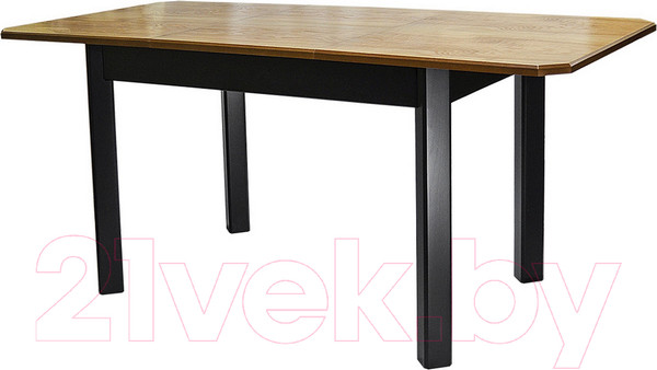 Изображение товара Обеденный стол Мебелик Мариус М 80 (дуб/черный)