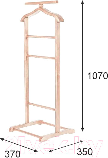 Изображение товара Стойка для одежды Мебелик В 6Н (светло-коричневый)