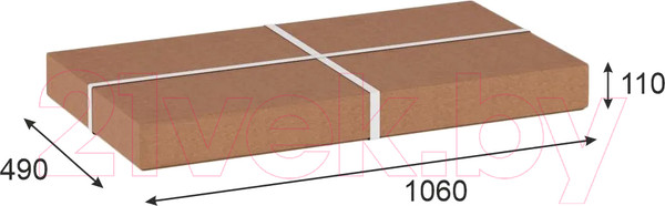 Изображение товара Стойка для одежды Мебелик В 6Н (средне-коричневый)