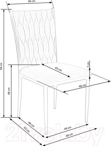 Изображение товара Стул Halmar K436 (серый/золото)