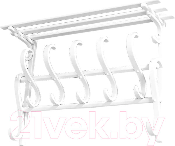 Изображение товара Вешалка для одежды Мебелик В 7Н (белый)