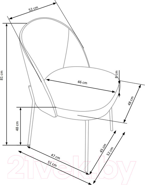 Изображение товара Стул Halmar K451 (серый/светлый орех)