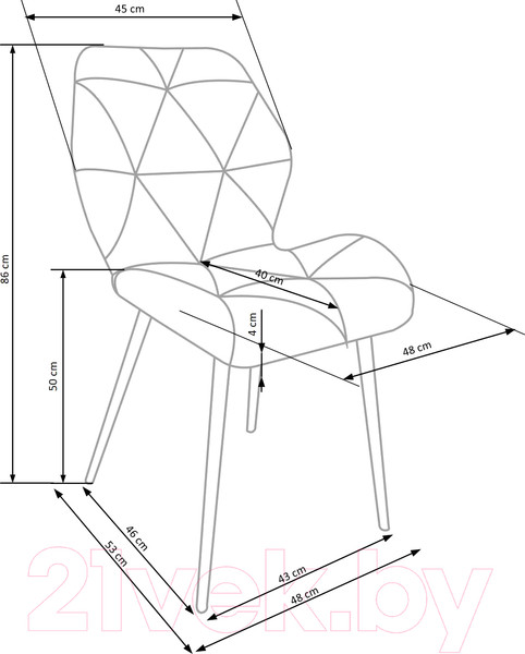 Изображение товара Стул Halmar K453 (черный/черный)