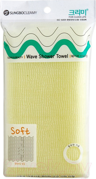 Изображение товара Мочалка для тела Sungbo Cleamy Clean&Beauty Wave Shower Towel (28x95)