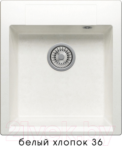Изображение товара Мойка кухонная Polygran Argo-460 (белый хлопок)