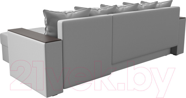 Изображение товара Диван угловой Лига Диванов Дубай лайт универсальный / 114199 (экокожа белый)