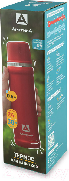Изображение товара Термос для напитков Арктика 111-600-RD (красный)
