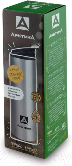 Изображение товара Термос для напитков Арктика 710-480 (серебристый)