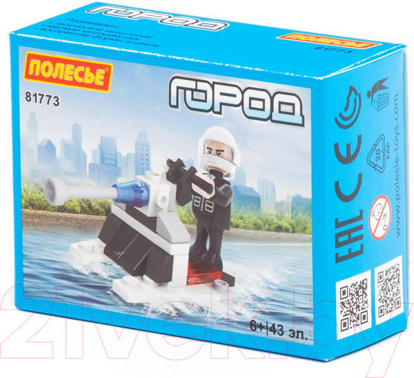 Изображение товара Конструктор Полесье Классик Город. Полиция-7 / 81773 (43эл)