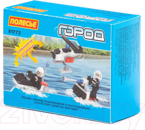 Изображение товара Конструктор Полесье Классик Город. Полиция-7 / 81773 (43эл)