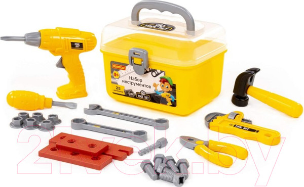 Изображение товара Набор инструментов игрушечный Полесье В чемоданчике №27 / 92410 (25эл)