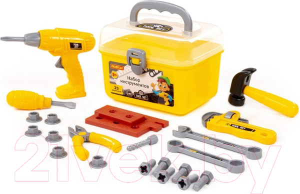 Изображение товара Набор инструментов игрушечный Полесье В чемоданчике №27 / 92410 (25эл)