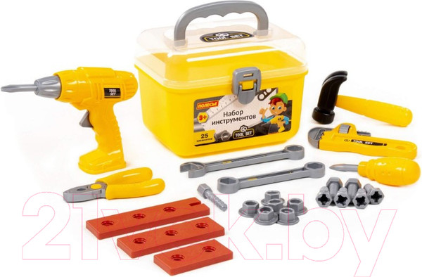 Изображение товара Набор инструментов игрушечный Полесье В чемоданчике №27 / 92410 (25эл)