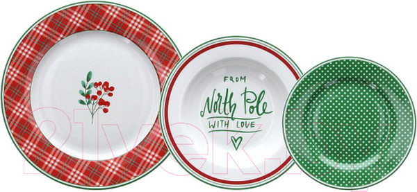 Изображение товара Набор тарелок Andrea Fontebasso Atollo North Pole / AJ070182400 (18шт)