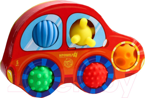 Изображение товара Развивающий игровой набор Крошка Я Развивающих массажных мячиков Машинка / 4916698