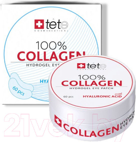 Изображение товара Патчи под глаза TETe Cosmeceutical Гидроколлагеновые с гиалуроновой кислотой (60шт)
