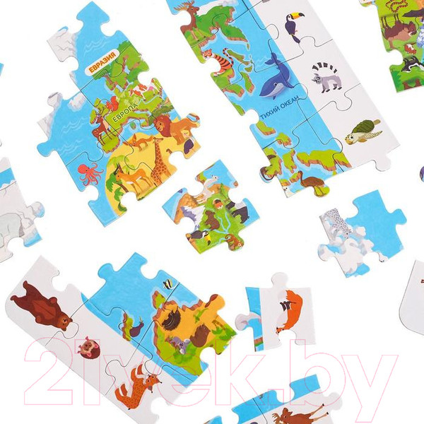 Изображение товара Пазл Puzzle Time Найди и покажи. Животные нашей планеты / 5505621 (88эл)