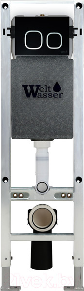 Изображение товара Унитаз подвесной с инсталляцией WeltWasser Amberg 350 ST + Jeckenbach 004 GL-WT + Amberg RD-BL