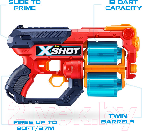 Изображение товара Бластер игрушечный Zuru X-Shot Ексель – Иксес ТК-12 / 36436