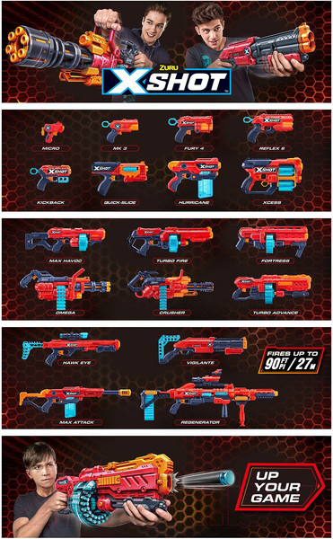 Изображение товара Бластер игрушечный Zuru X-Shot Ексель – Иксес ТК-12 / 36436