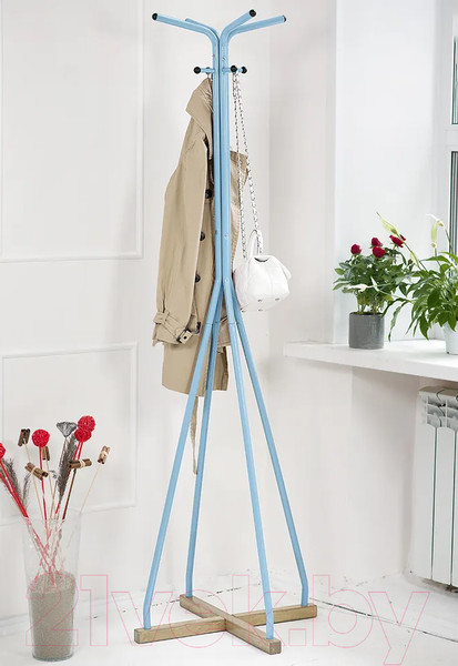 Изображение товара Вешалка для одежды Мебелик Галилео 218 (голубой/шимо)