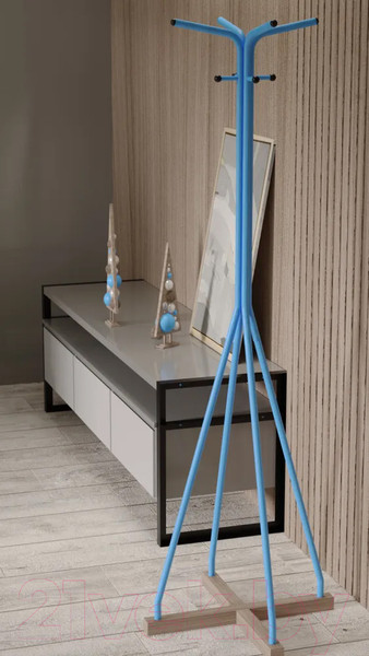 Изображение товара Вешалка для одежды Мебелик Галилео 218 (голубой/шимо)