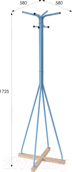 Изображение товара Вешалка для одежды Мебелик Галилео 218 (голубой/шимо)