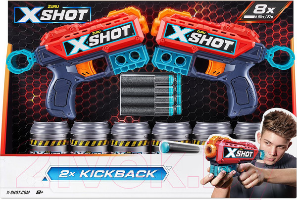 Изображение товара Набор игрушечного оружия Zuru X-Shot Ексель – Дабл Кикбек / 36202