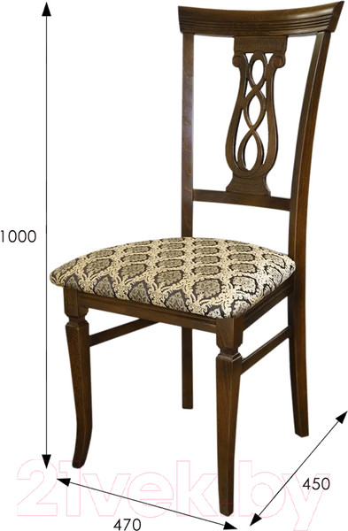 Изображение товара Стул Мебелик Агнесс (орех/маркус венге)