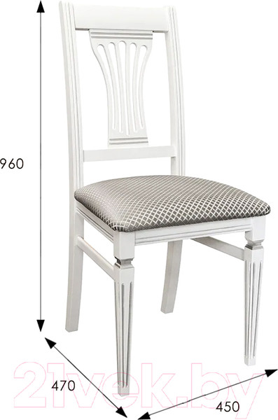 Изображение товара Стул Мебелик Анри (белый/серебристый/атина серебристый)