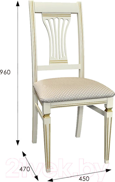 Изображение товара Стул Мебелик Анри (слоновая кость/золото/атина ваниль)