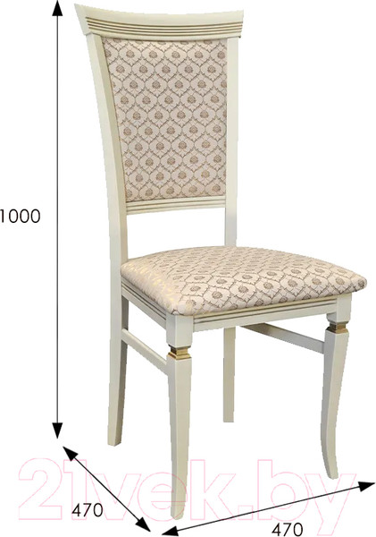 Изображение товара Стул Мебелик Бонита (слоновая кость/золото/яра даймонд)