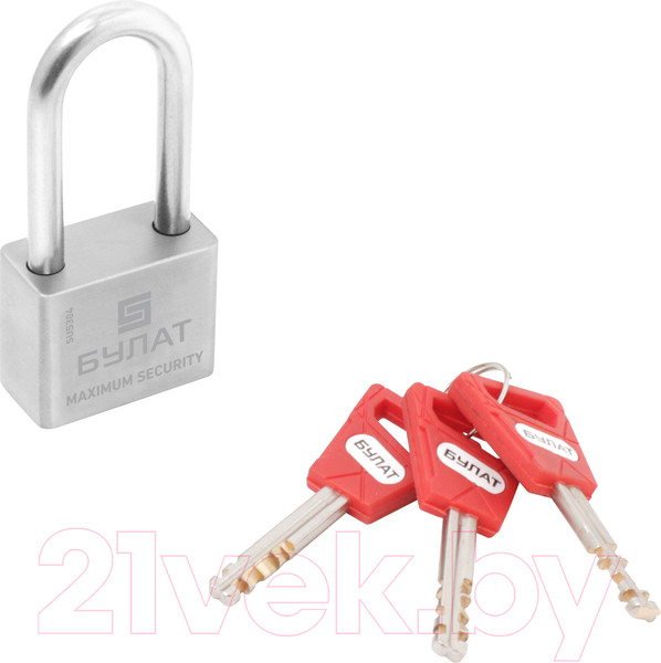 Изображение товара Замок навесной БУЛАТ ВС 3-С40-01 НС 3 ключа