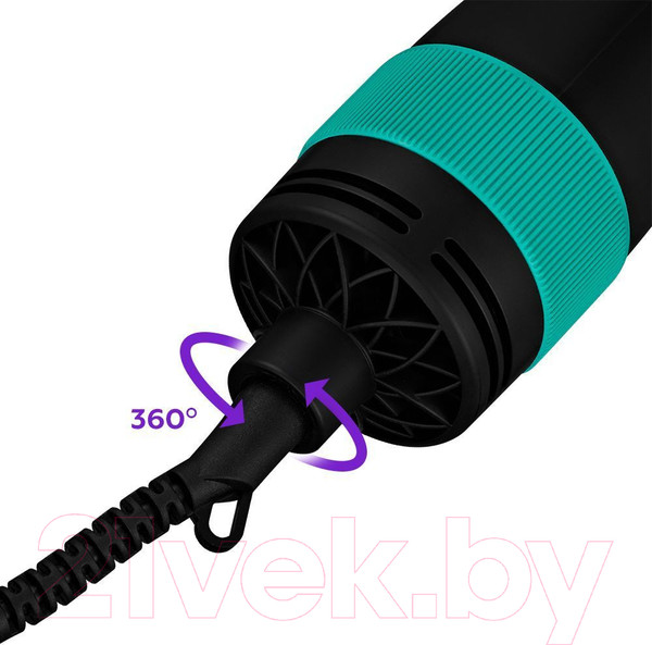 Изображение товара Фен-щетка Kitfort KT-3236-2 (черный/бирюзовый)