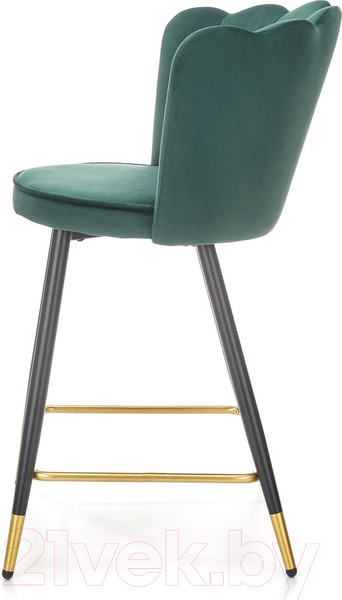 Изображение товара Стул барный Halmar H106 (темно-зеленый/черный/золото)