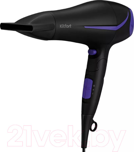 Изображение товара Фен Kitfort KT-3230-1 (черный/фиолетовый)