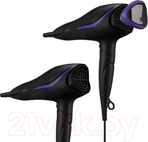 Изображение товара Фен Kitfort KT-3230-1 (черный/фиолетовый)