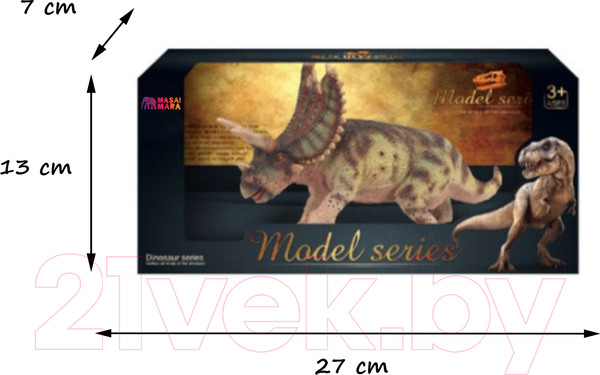 Изображение товара Фигурка коллекционная Masai Mara Мир динозавров. Трицератопс / MM206-397