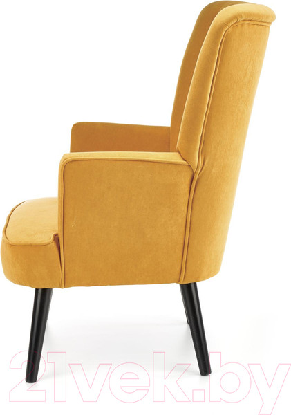 Изображение товара Кресло мягкое Halmar Delgado (горчичный/черный)
