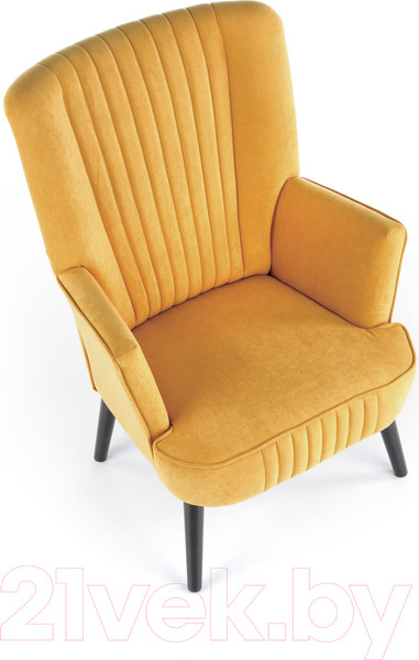 Изображение товара Кресло мягкое Halmar Delgado (горчичный/черный)
