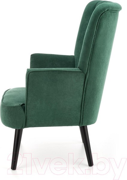 Изображение товара Кресло мягкое Halmar Delgado (темно-зеленый/черный)