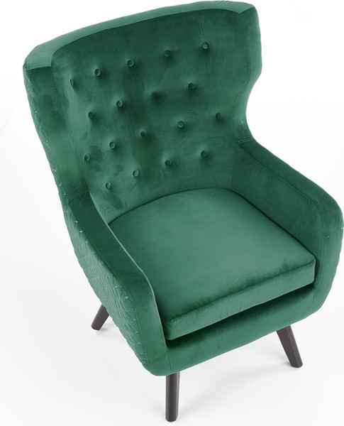 Изображение товара Кресло мягкое Halmar Marvel (темно-зеленый/черный)