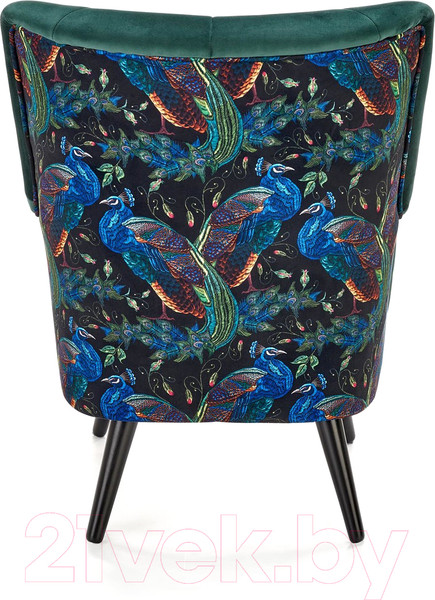 Изображение товара Кресло мягкое Halmar Pagoni (темно-зеленый/черный)