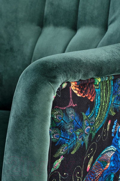 Изображение товара Кресло мягкое Halmar Pagoni (темно-зеленый/черный)