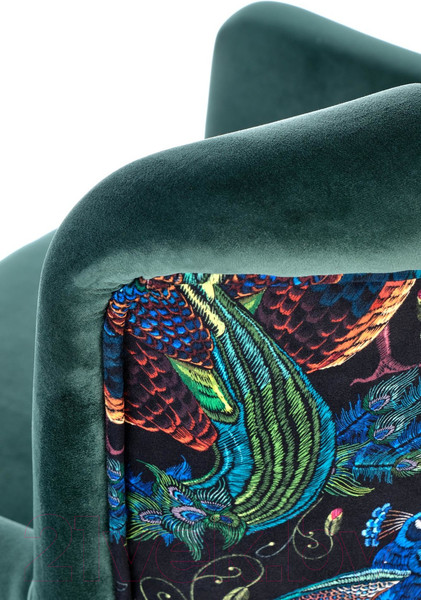 Изображение товара Кресло мягкое Halmar Pagoni (темно-зеленый/черный)